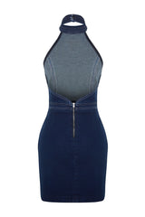 Limited Edition Dark Blue Button Detailed Denim Dress Twoss23el01730