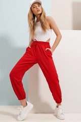 Women's Grimelange Leg Elastic Two-thread Sweatpants Alc-y2933