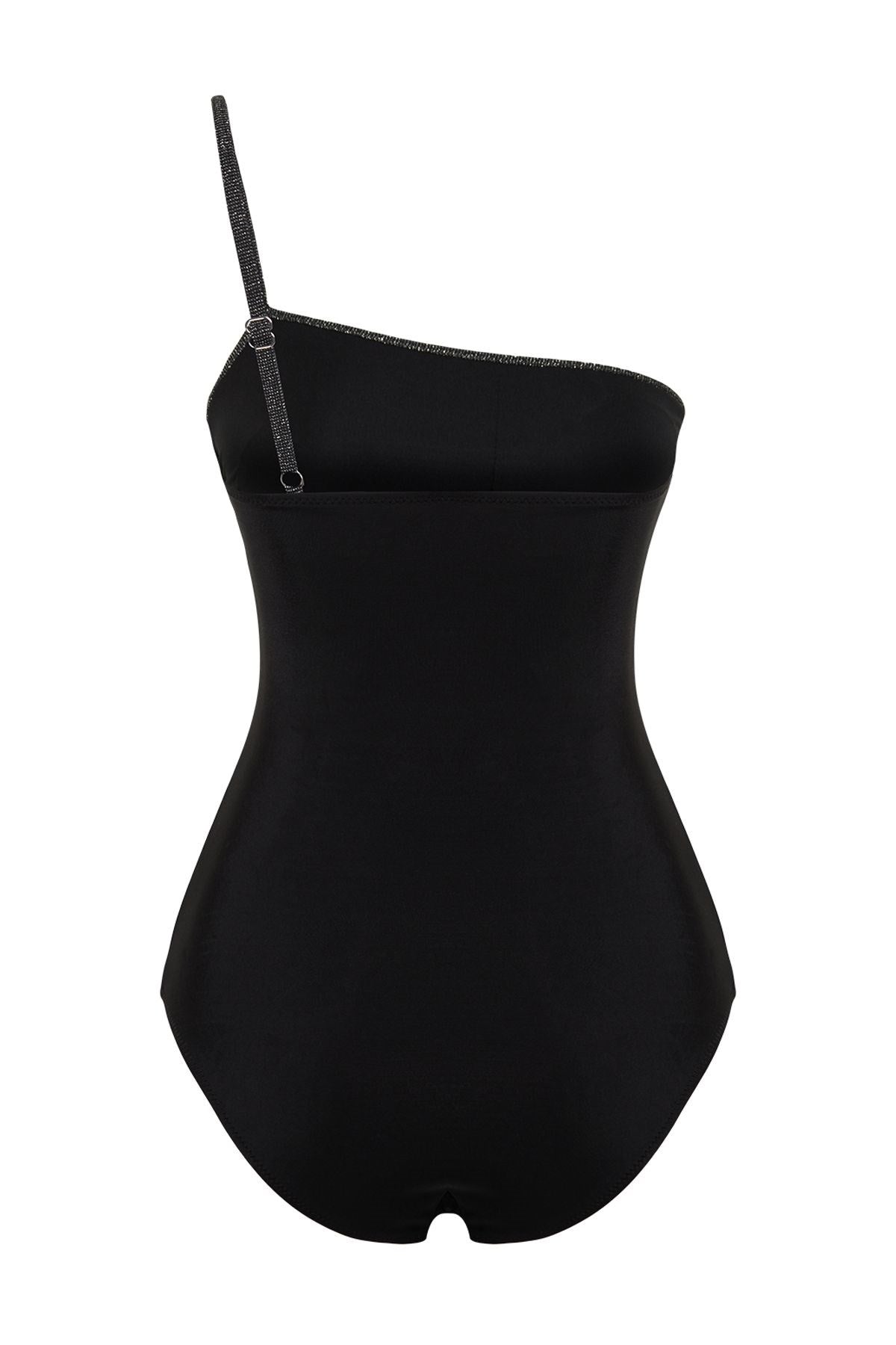 Black One Shoulder Joint Regular Swimsuit Tbess24ma00044