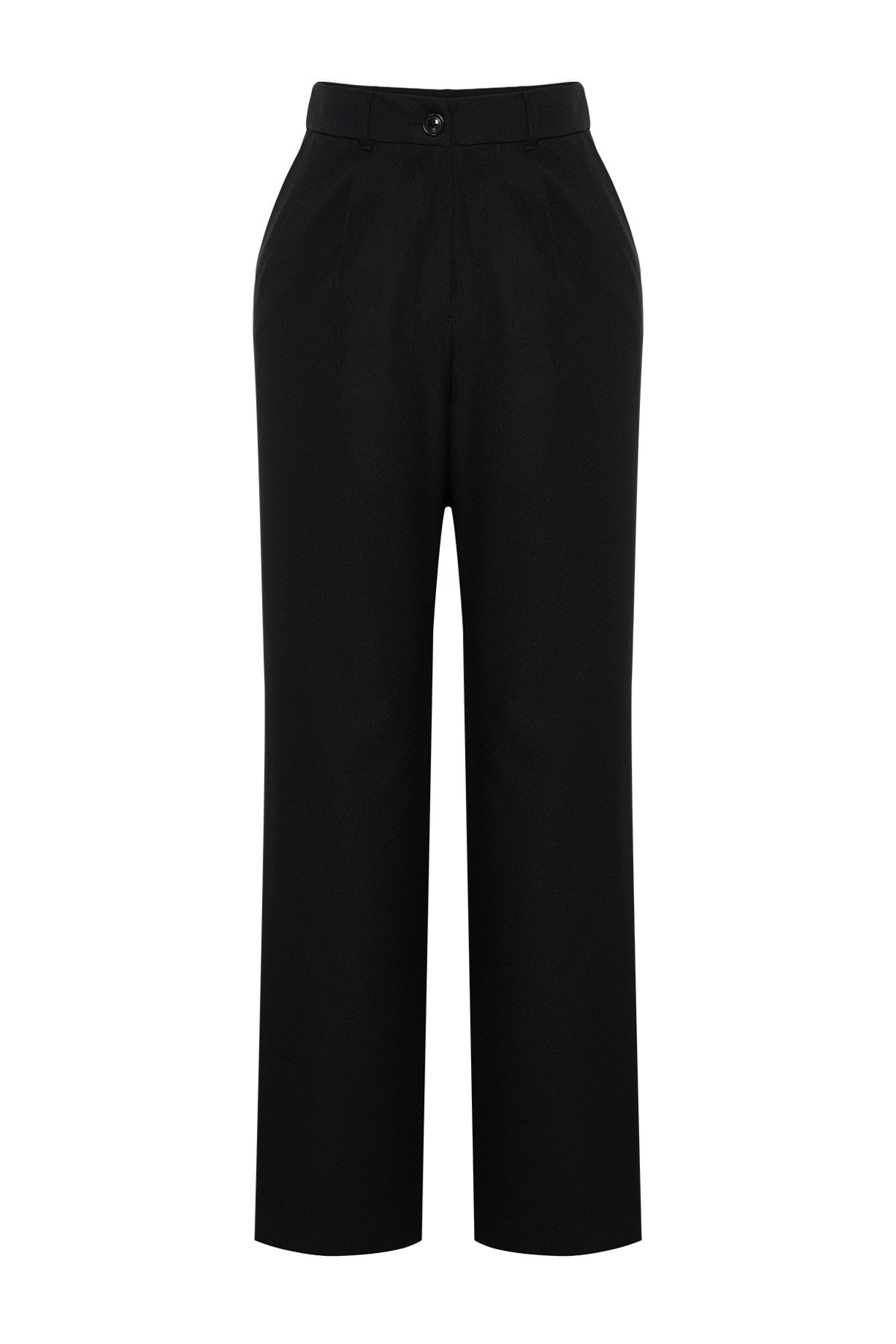 Black Wide Leg/wide Leg Iron Watch Woven Pants Twoss24pl00084