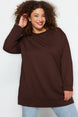 Camel Slit Detailed Thin Knit Sweatshirt Tbbss22sw0173