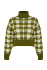 Green Turtleneck Knitwear Sweater Twoaw24kz00729