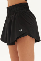 Women's White Thin Woven Fabric Summer Sports And Daily Wear Short Mini Shorts Tennis Skirt 0754 Tb2