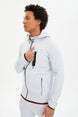 Men's Black Hooded Zipper Pocket Sports And Daily Wear Tracksuit Top 0488 Tb23ml06s0488-1