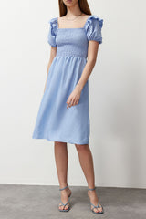 Powder Linen Look Regular Woven Dress Tedss24el00046