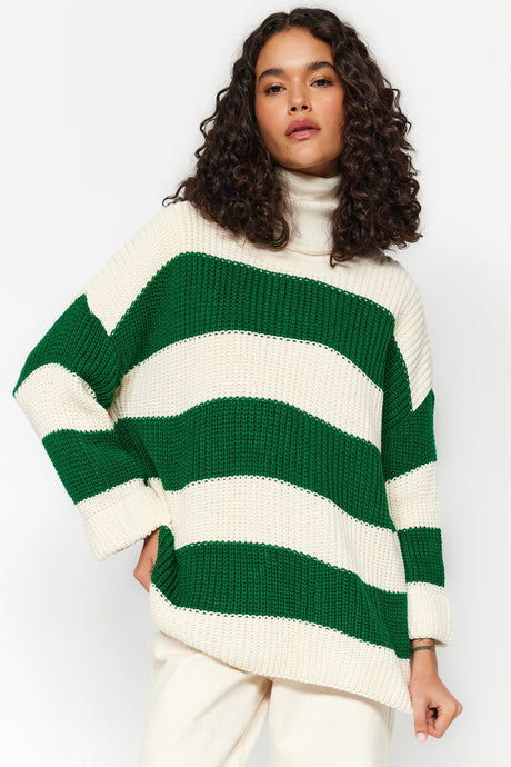 Blue Ecru Striped Thessaloniki Knit Sweater Tctaw24ak00193