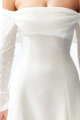 Bridal White Waisted Skater Lined Wedding/wedding Elegant Evening Dress Tprss24el00117