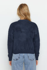 Indigo Soft Textured Knitwear Sweater Twoaw24kz00268