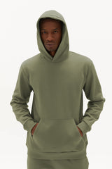 Quicktime Men's Beige Hooded Oversize Sweatshirt 7003 Tq23ml11w7003-1