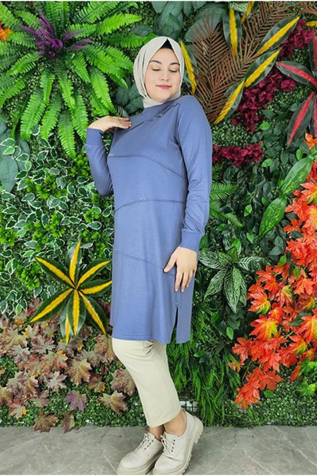 Women's Rib Ends Stone Burkini Tunic P24110327-051