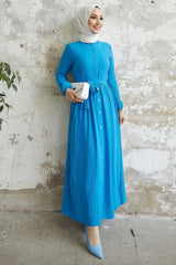 Lemina Belted Dress - Blue Ms00as8900