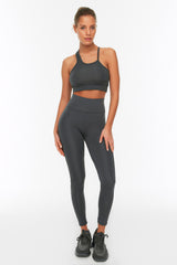 Khaki Push-up Full Length Sports Leggings Twoaw21ta0030