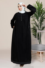 Blue Burkini Dress With Cinnamon Robes And Ruffle Sleeves 5441 T23el3m5441