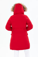 Women's Long Removable Fur Hooded Padded Windproof Water Repellent Inflatable Coat 8645 Gfx8645