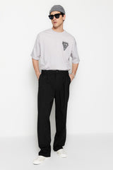 Grey Mens Wide Leg Pants Tmnss23pl00039