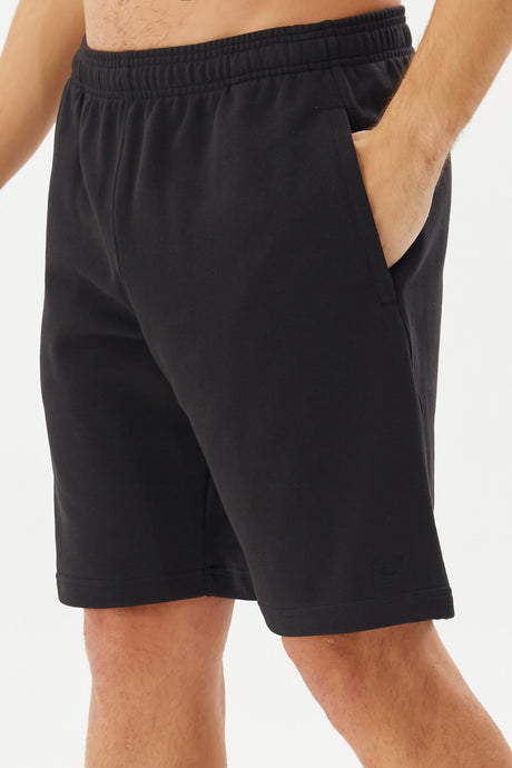 Men's Black Cotton Solid Color Short Sports And Casual Shorts 0256 Tb22ml15s0256-1