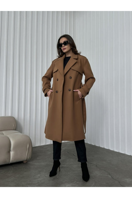 Premium Coat With Black Shoulder Buttons T-20013