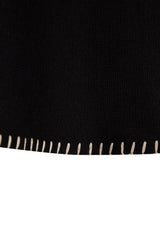 Black Mini Cotton Knitwear Skirt Twoaw24et00067