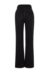 Black High Waist Wide Leg Jeans Twoaw24je00073