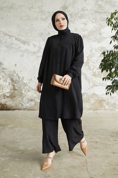 Arfa Ayrobin Button Down Suit - Black Ms00mc34844