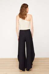 Mink Sides Slit Short Wide Leg Stretch Pants Twoss24pl00164