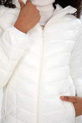 Women Short Fixed Hooded Padded Seasonal Sports Inflatable Coat 8722 Gfx8722