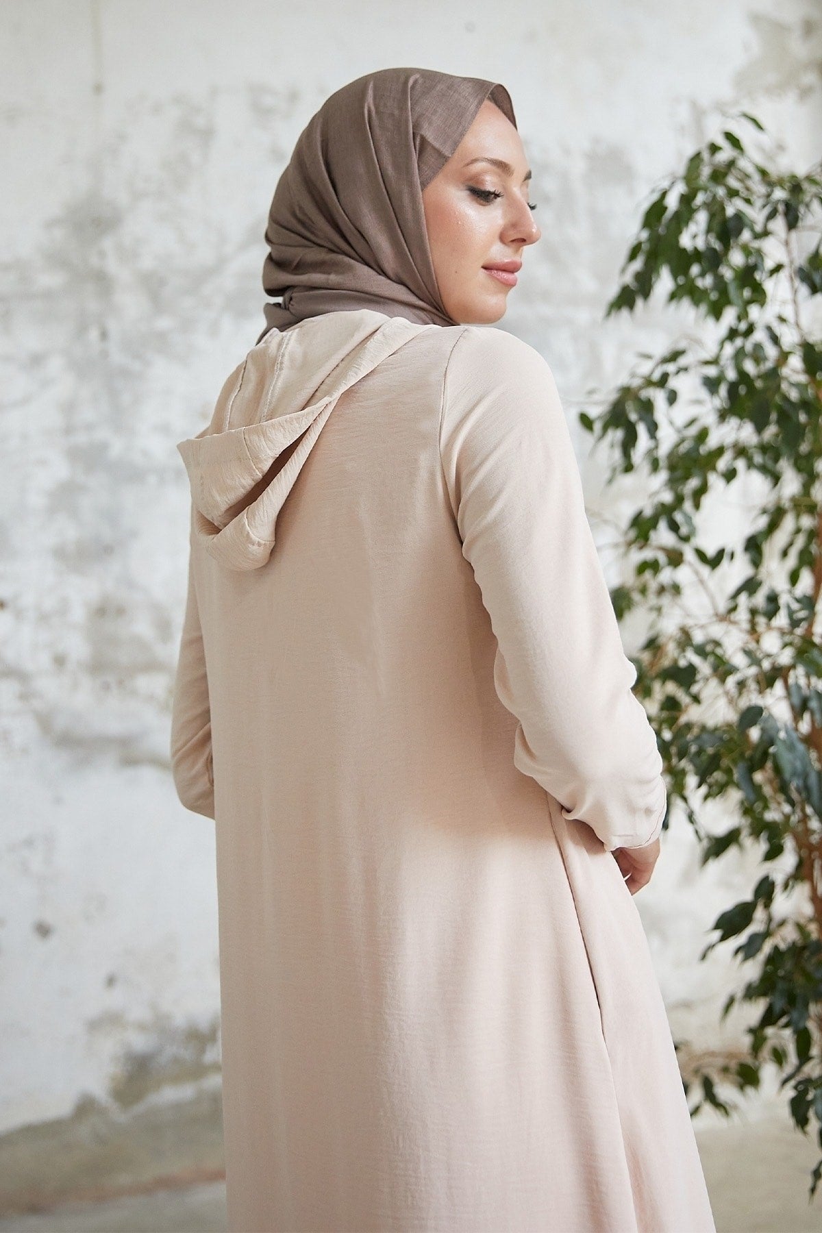 Lure Hooded Abaya - Beige Ms00ant99119