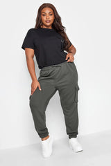 Plus Size Jogger Pants With Elastic Waist Pockets 143569 Byk-23y-143569