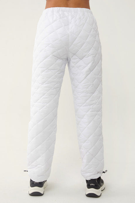 Women's Shiny Black Quilted Winter Zipper Pocket Outdoor Snow Pants 1563 Tb23wl05w1563-1