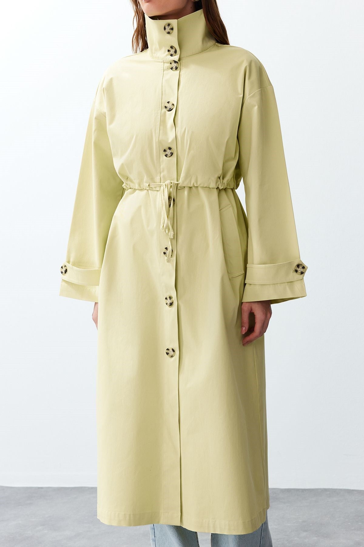 Mint Oversize Wide Cut Long Trench Coat Twoss24tr00017