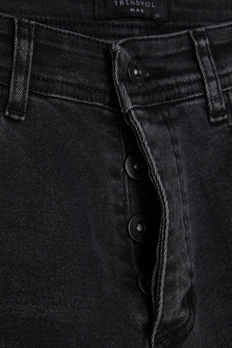 Men's Black Skinny Fit Jeans Tmnaw23je00055