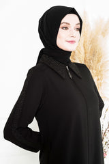 Black Abacus With Marshmallow Embroidered Collar 3456 T22fr3m3456