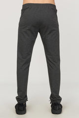 Black Men's Cotton/poly Zipper Pockets Casual Fit Straight Leg Sweatpants 1732 Tb19ma05s1732-1