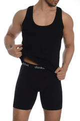 Men's Tank Top And Long Lycra Boxer Briefs 1904