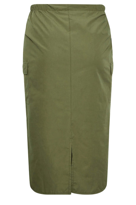 Plus Size Midi Length Cargo Skirt 302038 Byk-23y-302036