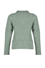 Mint Soft Textured Crew Neck Knitwear Sweater Twoaw24kz00111