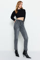 Grey High Waist Comfort Straight Jeans Twoaw24je00097