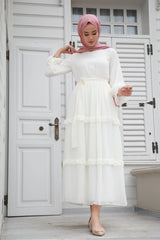 Women Monica Mink Chiffon Dress Gzc1monca60