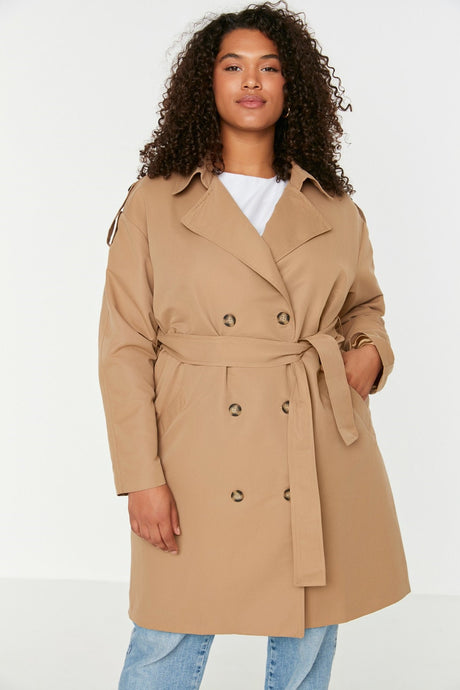 Camel Trench Coat Tbbaw23bm00001