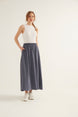 Gray Flared Skirt Brglbktset001