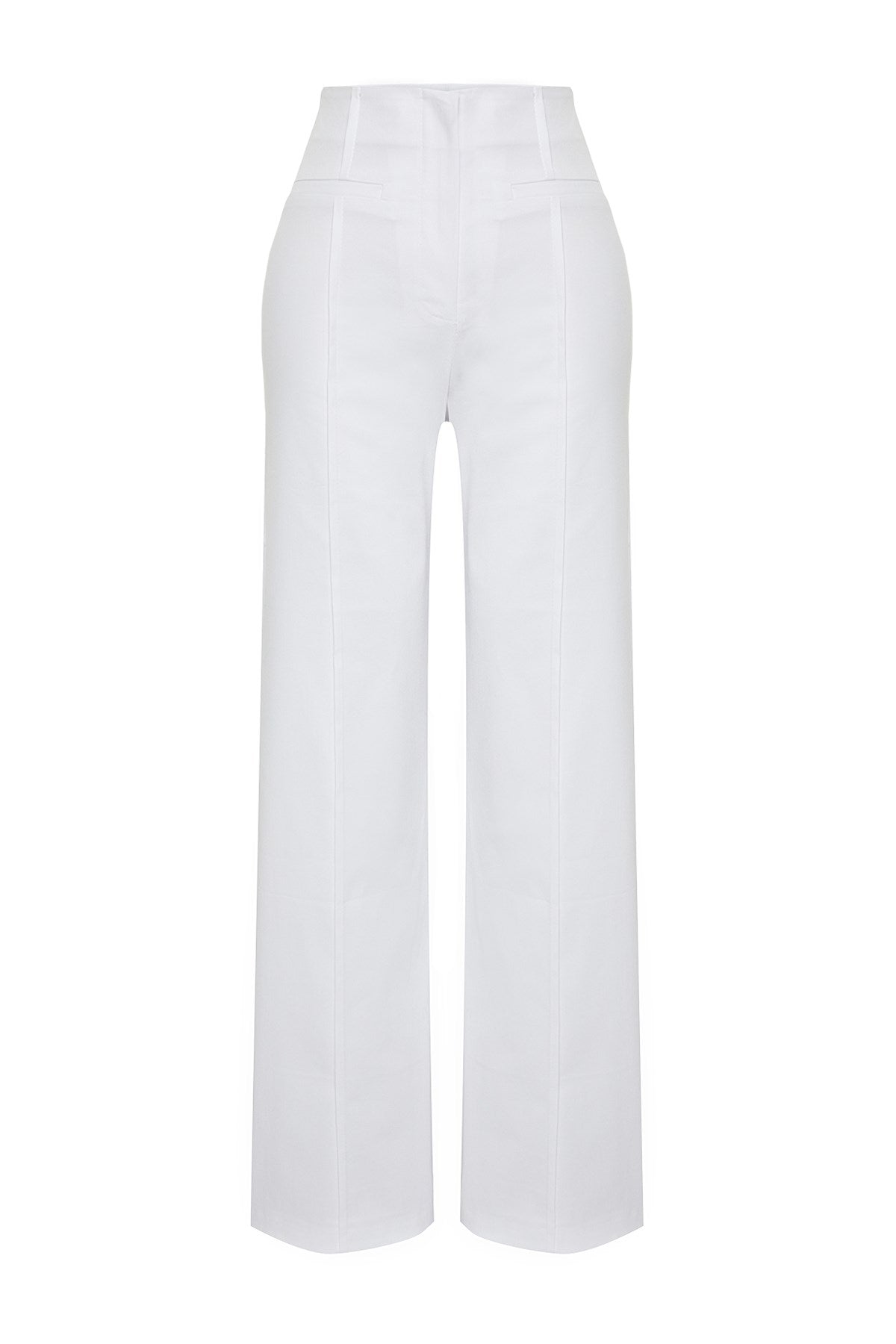 Limited Edition Ecru Ribbed Woven Pants Twoss24pl00103