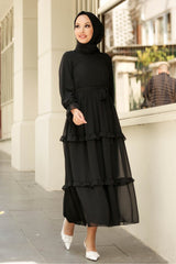 Women Monica Mink Chiffon Dress Gzc1monca60