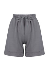 Anthracite Soft Button Pocket Regular Waist Knitted Shorts & Bermuda Twoss24sr00110