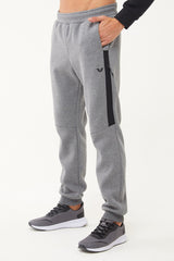 Men's Navy Blue Ribbon Leg 3 Thread Charcoal Winter Pocket Tracksuit Pants 1662 Tb23ml05w1662-1