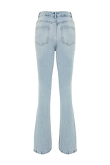 Light Blue High Waist Flare Jeans Twoss24je00036