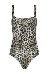 Animal Print Square Neck Regular Swimsuit Tbess23ma00111