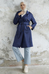 Scuba Suede Trench With Minka Belt - Taba Ms00an0011