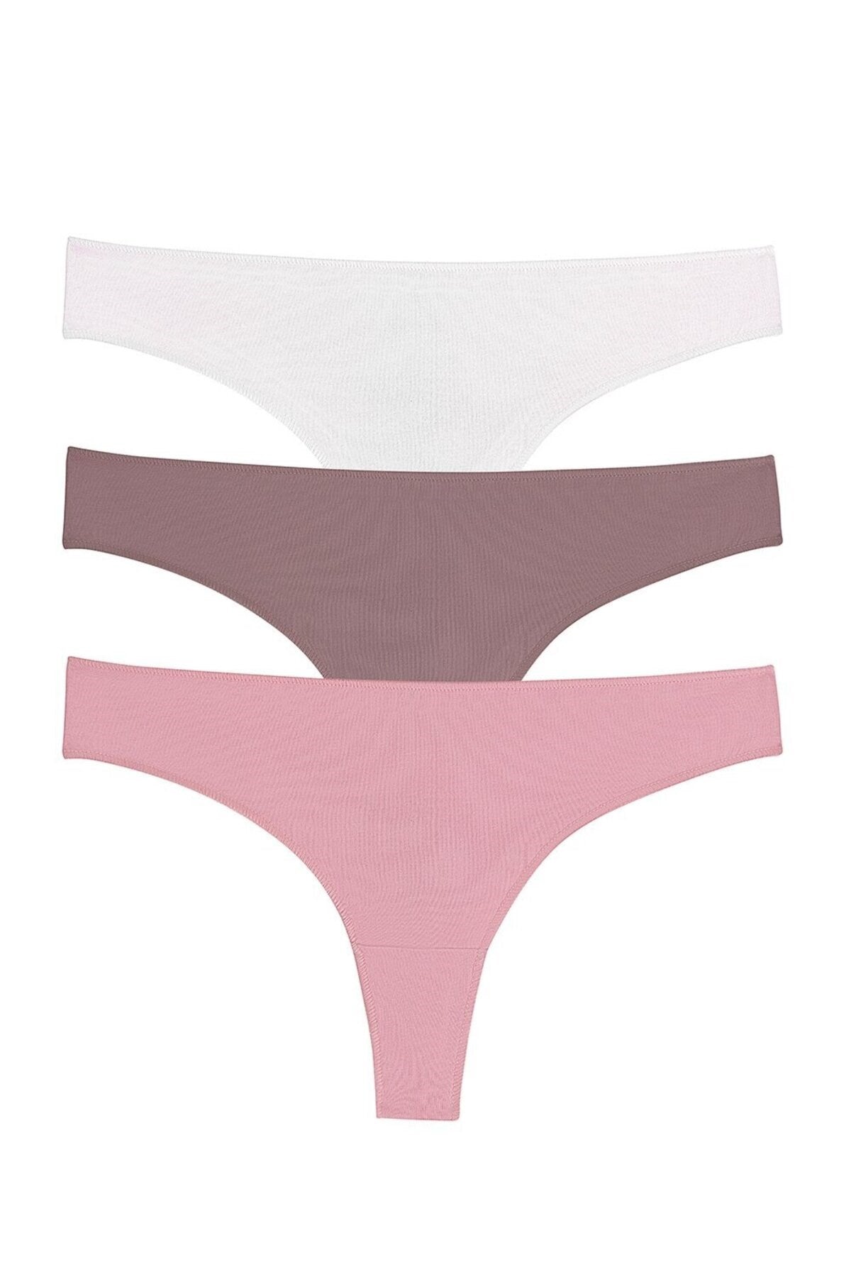 3 Pack Cotton Brazilian String Panties St0040602