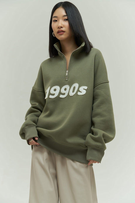 Vintage 1990 Soft Khaki Oversize Sweatshirt 2439