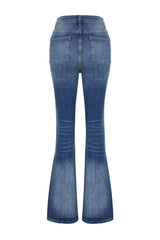 Blue More Sustainable High Waist Flare Jeans Twoss24je00123